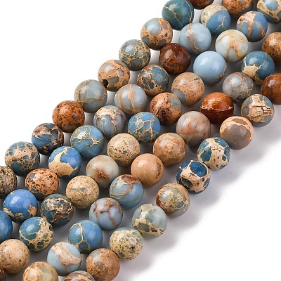 Dyed Natural Regalite/Imperial Jasper/Sea Sediment Jasper Beads Strands X-G-B124-C02-15-1