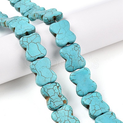 Synthetic Turquoise Beads Strands UNKW-T001-02B-1