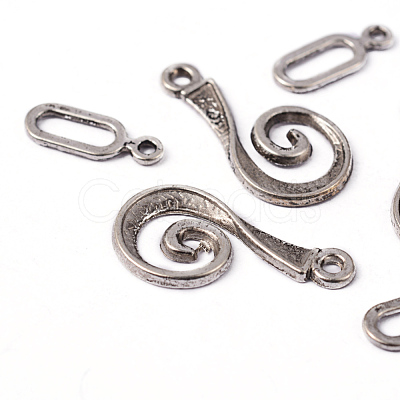 Tibetan Style Alloy Hook Clasps X-LF5077Y-1