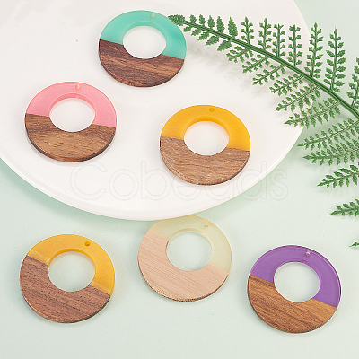 Resin & Wood Pendants RESI-CJ0002-01-1