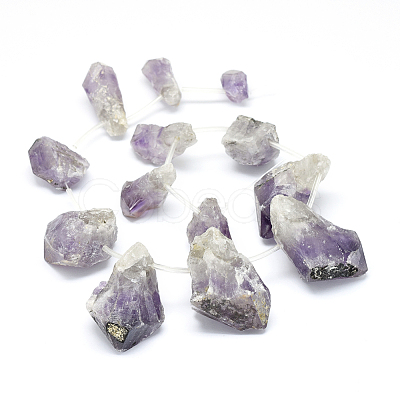 Natural Amethyst Beads Strands G-F632-04-1