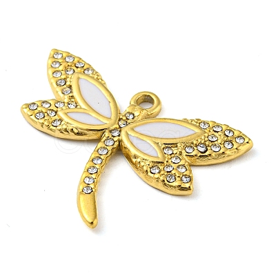 Ion Plating(IP) Real 18K Gold Plated 304 Stainless Steel Rhinestone Pendants STAS-P341-04G-01-1