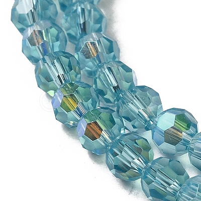 Electroplate Transparent Glass Beads Strands EGLA-A035-T4mm-L08-1