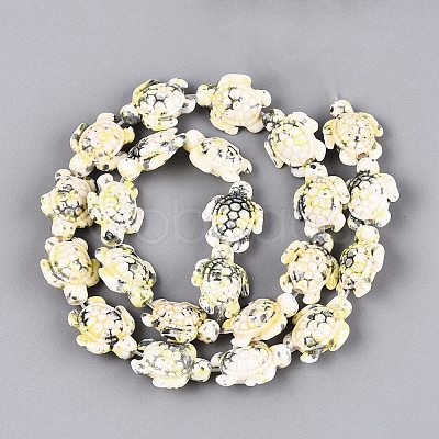 Synthetic Turquoise Dyed Beads Strands G-P507-05E-1