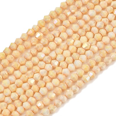 Electroplate Bicone Glass Beads Strands GL-T021-2.5x3mm-16-15-1