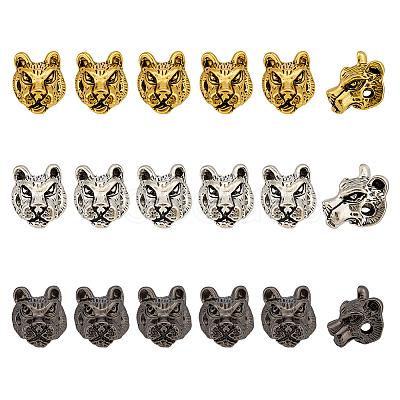 18Pcs 3 Colors Tibetan Style Alloy Beads FIND-OC0013-62-1
