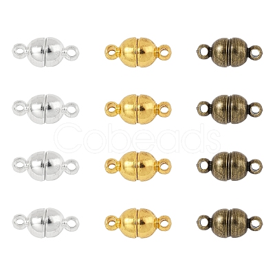 12 Sets 3 Colors Brass Magnetic Clasps KK-FS0001-55B-1