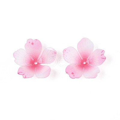 Flower Acrylic Bead Caps X-SACR-T017-51C-1