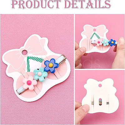 Paper Hair Clip Display Cards DIY-WH0199-79-1