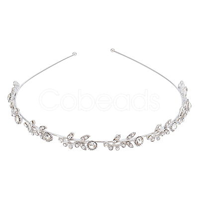 Alloy with Rhinestone Hair Bands for Women Girls AJEW-WH0609-316P-1