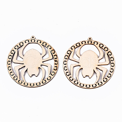 Undyed Natural Wooden Big Pendants LS-X-WOOD-N007-076-1