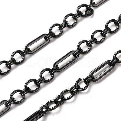 304 Stainless Steel Rectangle with Ring Link Chains CHS-Z007-21B-1