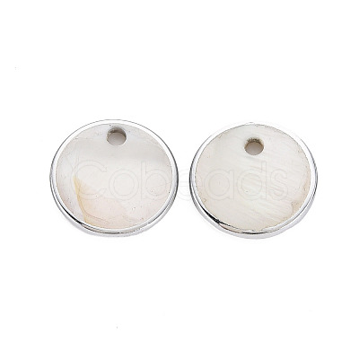 Natural Freshwater Shell Charms X-SHEL-T018-31B-1