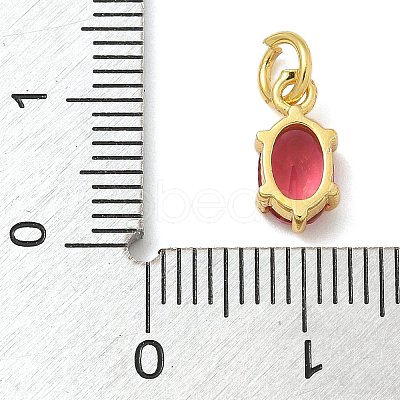 Brass Micro Pave Cubic Zirconia Pendants KK-U050-06G-01-1