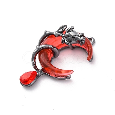 Gothic Alloy Resin Pendants PALLOY-V002-04B-01-1