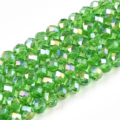Electroplate Glass Beads Strands EGLA-A044-T3mm-B11-1