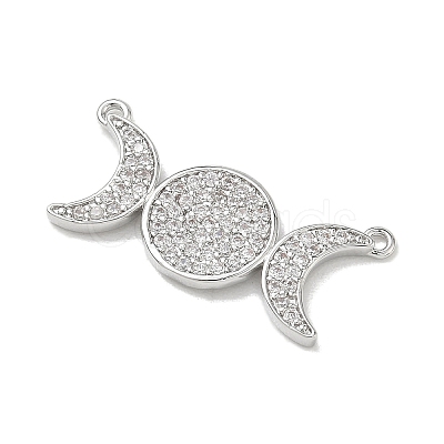 Brass Micro Pave Clear Cubic Zirconia Pendants KK-A300-10A-P-1