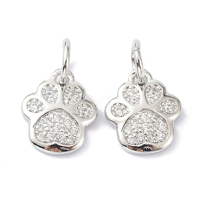 Brass Micro Pave Cubic Zirconia Charms LS-ZIRC-C022-22P-1