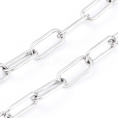 Tarnish Resistant 304 Stainless Steel Paperclip Chains CHS-D027-02P-1