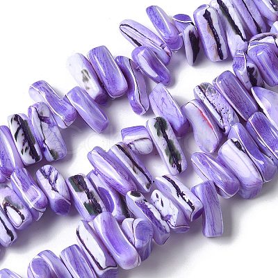 Dyed Natural Trochus Shell Beads Strands SSHEL-C013-09N-1