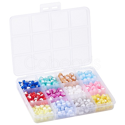 420Pcs 12 Colors Transparent Acrylic Beads TACR-CJ0001-64-1