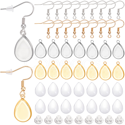30Pcs 304 Stainless Steel Earring Hooks STAS-SP0002-07-1