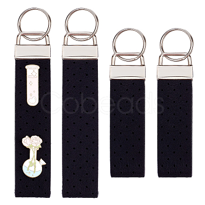 2 Bags Rectangle Felt Tab Blank Keychains KEYC-BC0001-25D-1