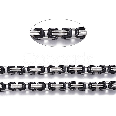304 Stainless Steel Byzantine Chains CHS-K010-03A-BP-1