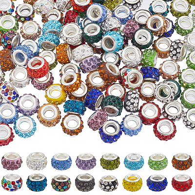 120Pcs Resin European Beads FIND-SP0002-05A-1