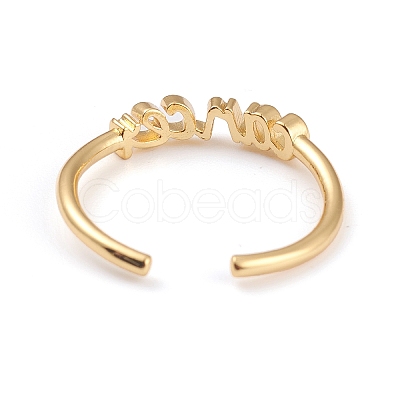 Constellation/Zodiac Sign Brass Cuff Rings RJEW-J074-05G-D-1