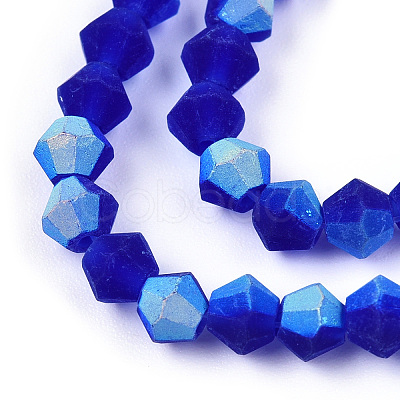 Imitate Austrian Crystal Bicone Frosted Glass Beads Strands LS-GLAA-F029-TM4mm-A06-1