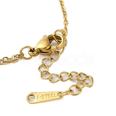 Roman Numerals Stainless Steel Link Bracelets BJEW-L689-01G-1