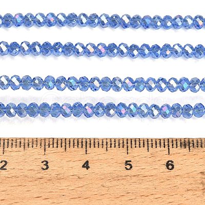 Electroplate Glass Beads Strands GL-CBAA615-02F-1