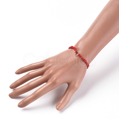 Adjustable Waxed Cotton Cord Bracelets BJEW-JB05064-03-1