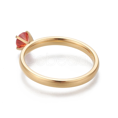 PVD Vacuum Plating 304 Stainless Steel Finger Rings RJEW-L099-G-1