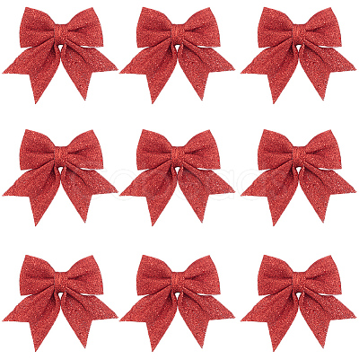 10Pcs Glitter Foam Bowknot Ornament Accessories FIND-GF0008-55A-1