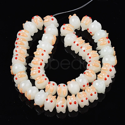 Handmade Bumpy Lampwork Beads Strands LAMP-T017-01C-1