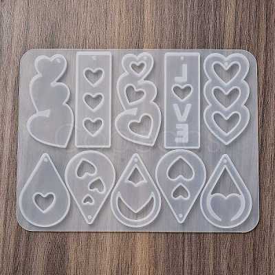 Heart Earrings Pendants DIY Silicone Mold LS-DIY-Q033-06A-1