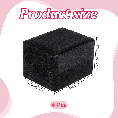 Wood & Velvet Organizer Boxes CON-WH0110-336A-1