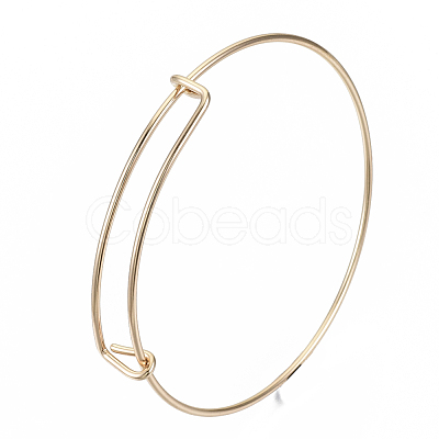 Adjustable Iron Expandable Bangle Making X-BJEW-R038-KC-1