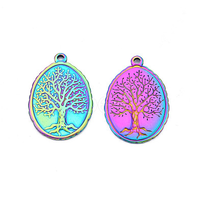 Ion Plating(IP) 201 Stainless Steel Pendants STAS-T063-188M-1