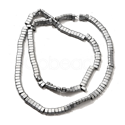 2-Hole Electroplated Synthetic Non-magnetic Hematite Beads Strands G-L613-A01-01B-1