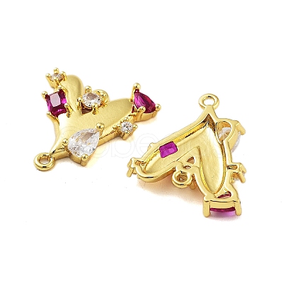 Rack Plating Brass Cubic Zirconia Pendants KK-S379-20G-1