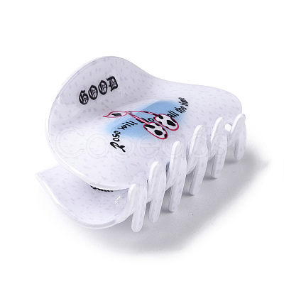 Cherry Pattern PVC Claw Hair Clips PHAR-M013-02G-1