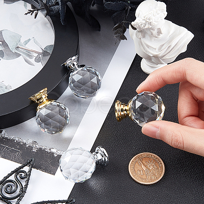 4Pcs 2 Style Quartz Crystal Drawer Knobs FIND-FH0002-85-1