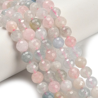 Natural Morganite Beads Strands G-H329-F01-6mm-1