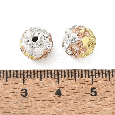 Handmade Polymer Clay Rhinestone Beads RB-CBAFAF8-01C-1