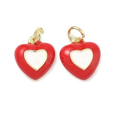 Brass Enamel Pendants KK-B170-01G-1