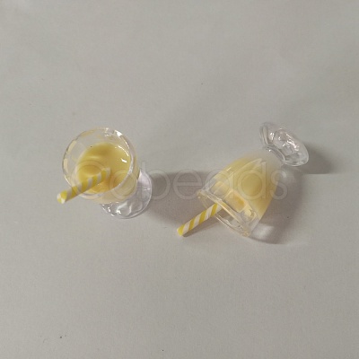 Mini Drink Goblet Resin Pendants FIND-WH0099-60B-1