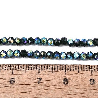 AB Color Plated Transparent Glass Rondelle Beads Strands EGLA-T029-2mm-10R-1